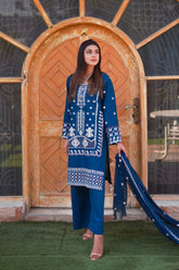 3PC Stiched Embroidered Patch Suit ML 11 - Mahriza