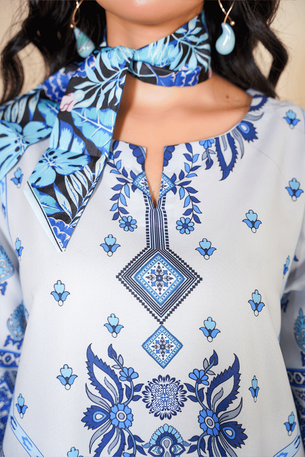 INDIGO BREEZE PRINTED CO-ORD SET - Mahriza
