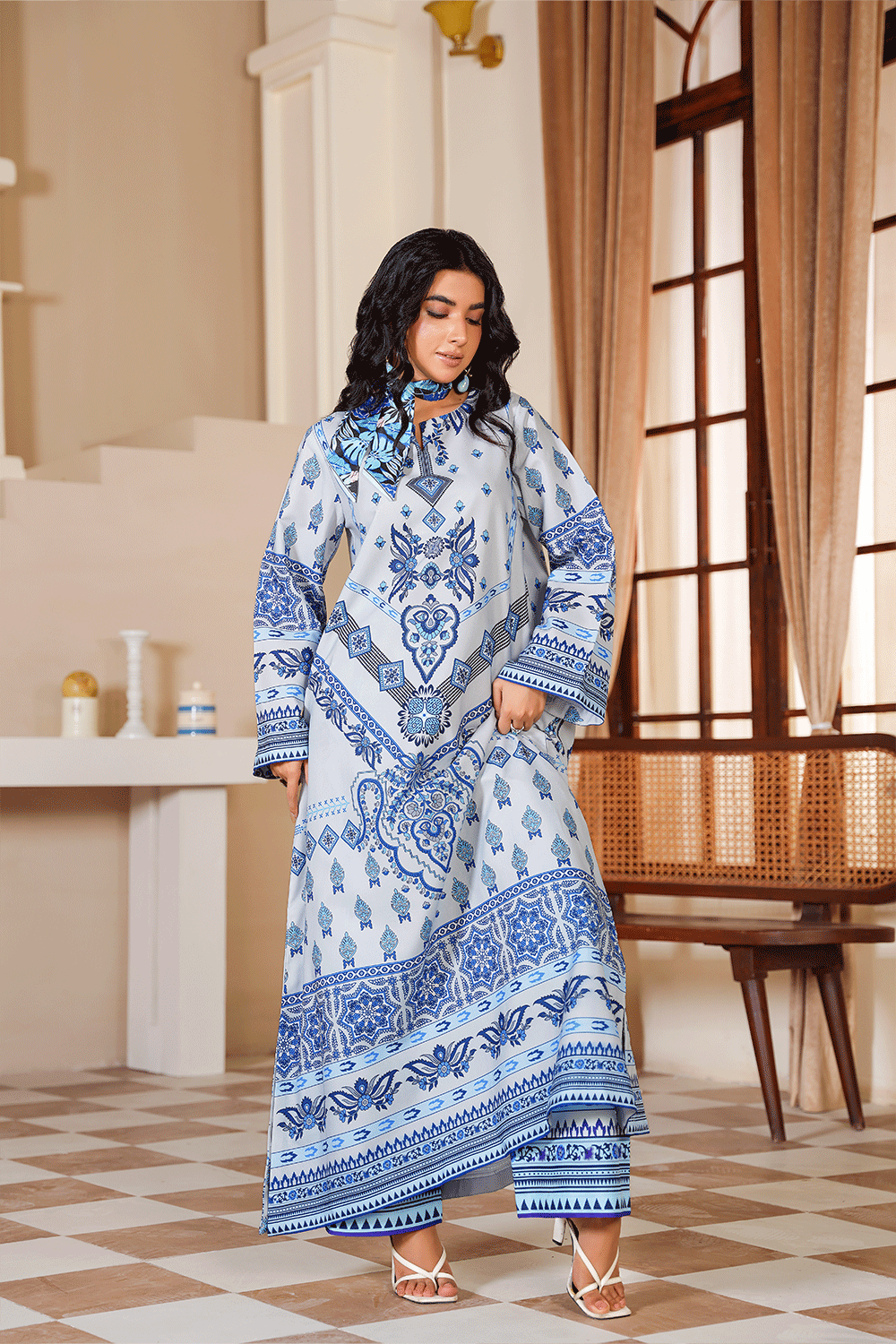 INDIGO BREEZE PRINTED CO-ORD SET - Mahriza