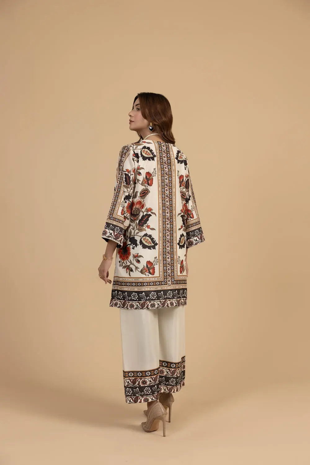 2PC Stitched Silk Suit- MS004
