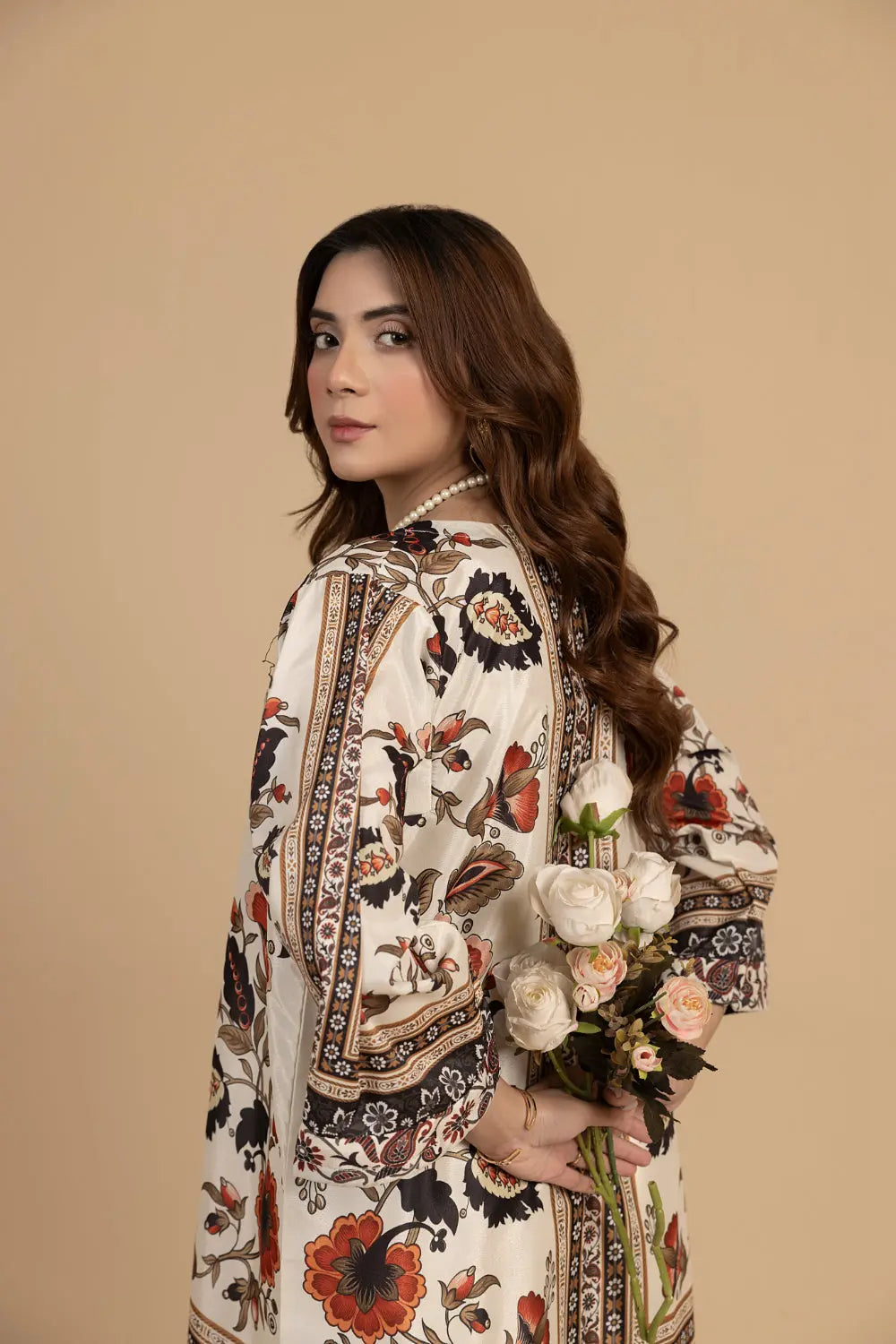 2PC Stitched Silk Suit- MS004