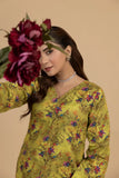 Floral Lime Khaddar 2-Piece  Winter Ready Printed Suit for Women