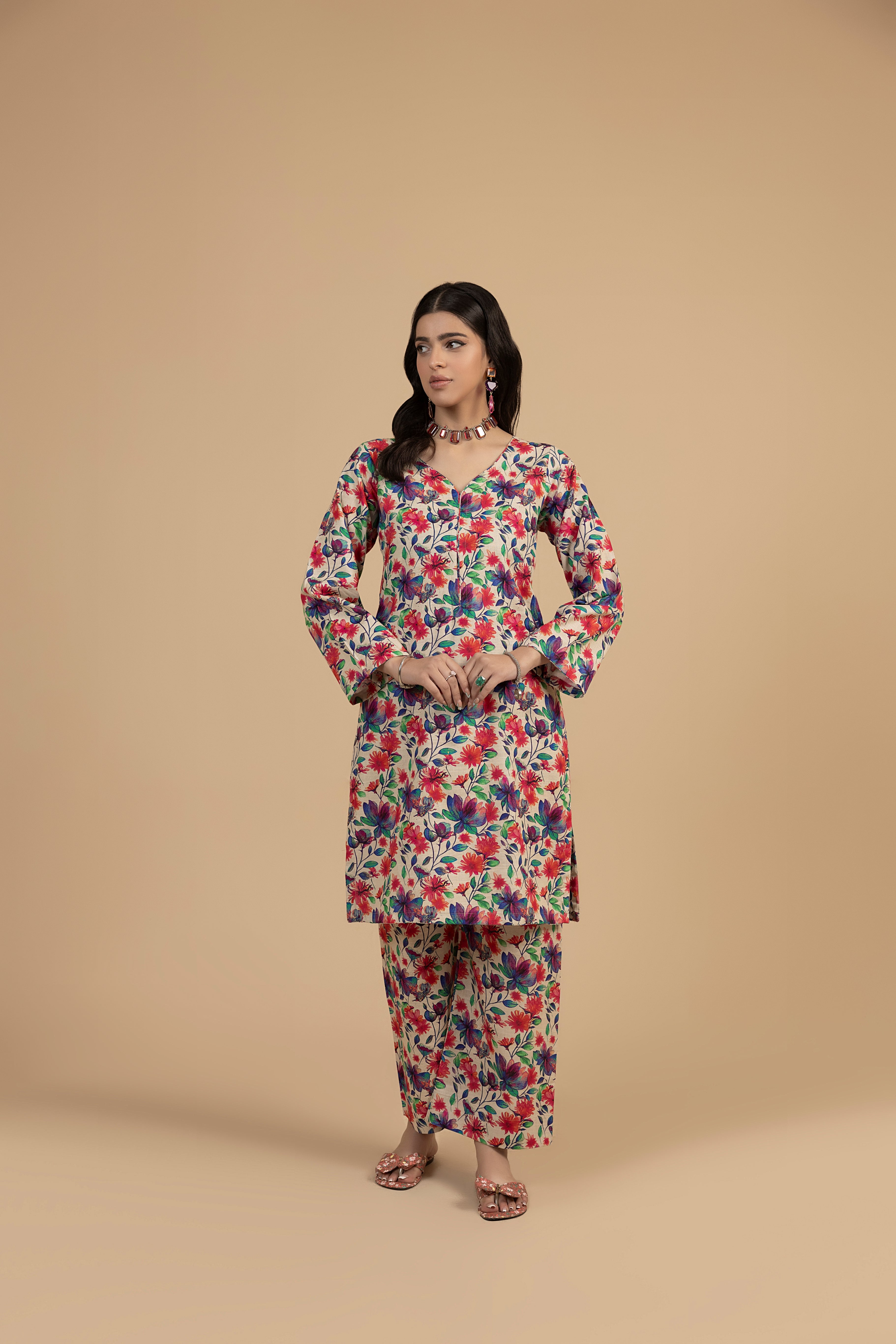 Stitched 2PC Khaddar Suit - MK010