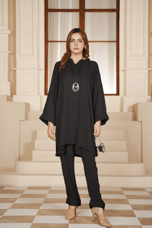 MIDNIGHT  BLACK  CO-ORD  SET
