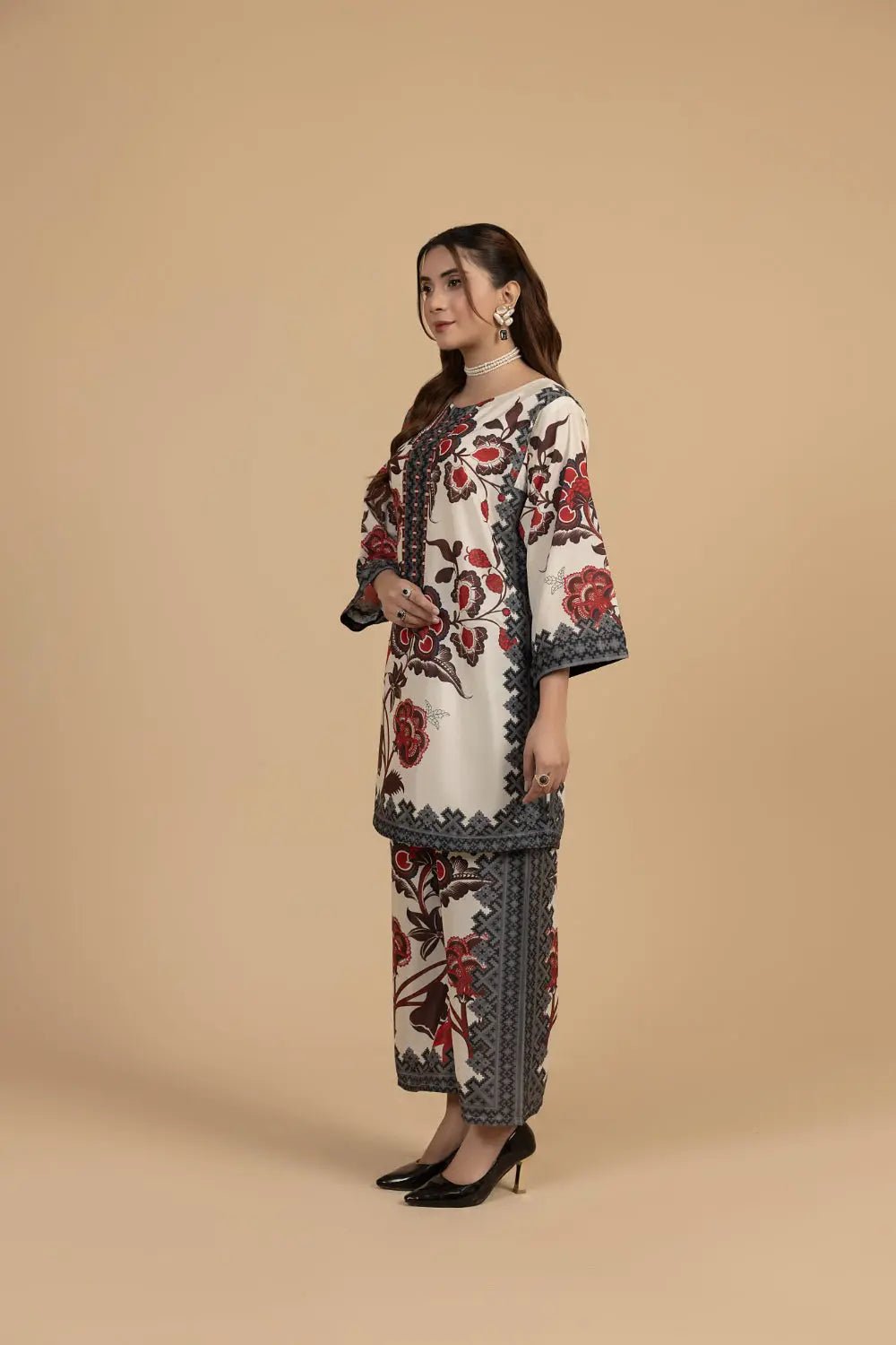 2PC Stitched Silk Suit - MS005 - Mahriza