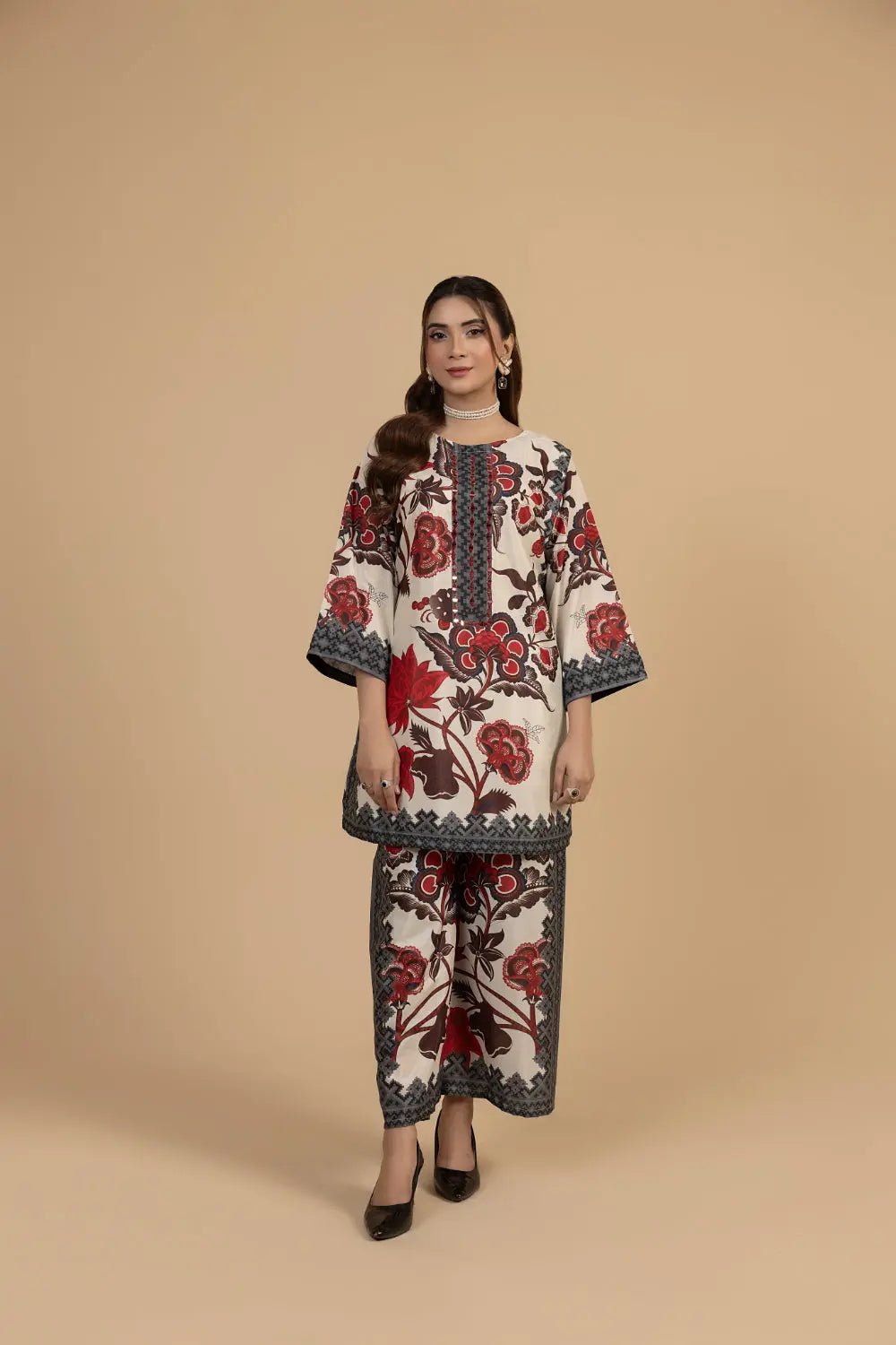 2PC Stitched Silk Suit - MS005 - Mahriza