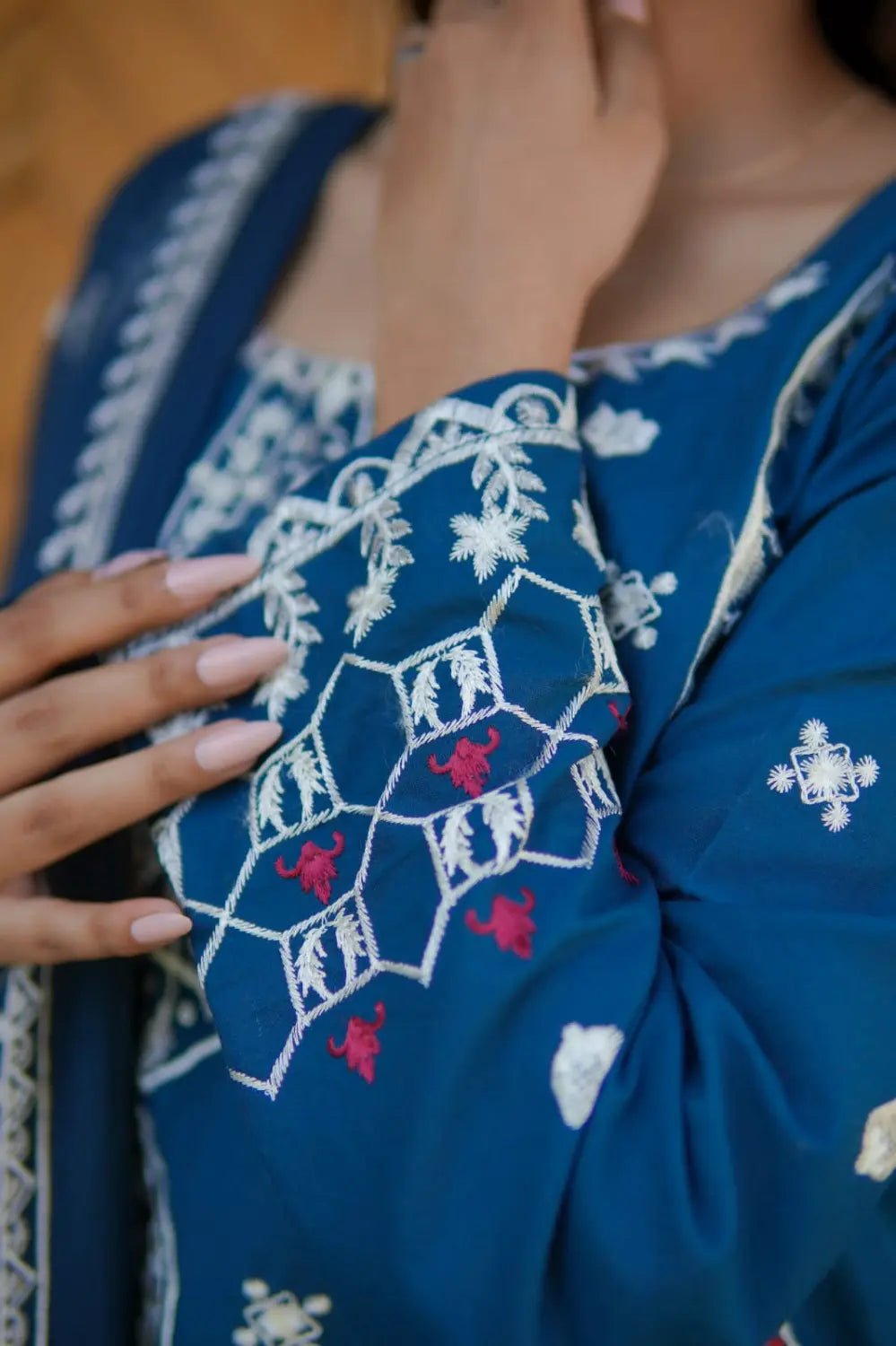 3PC Stiched Embroidered Patch Suit ML 11 - Mahriza