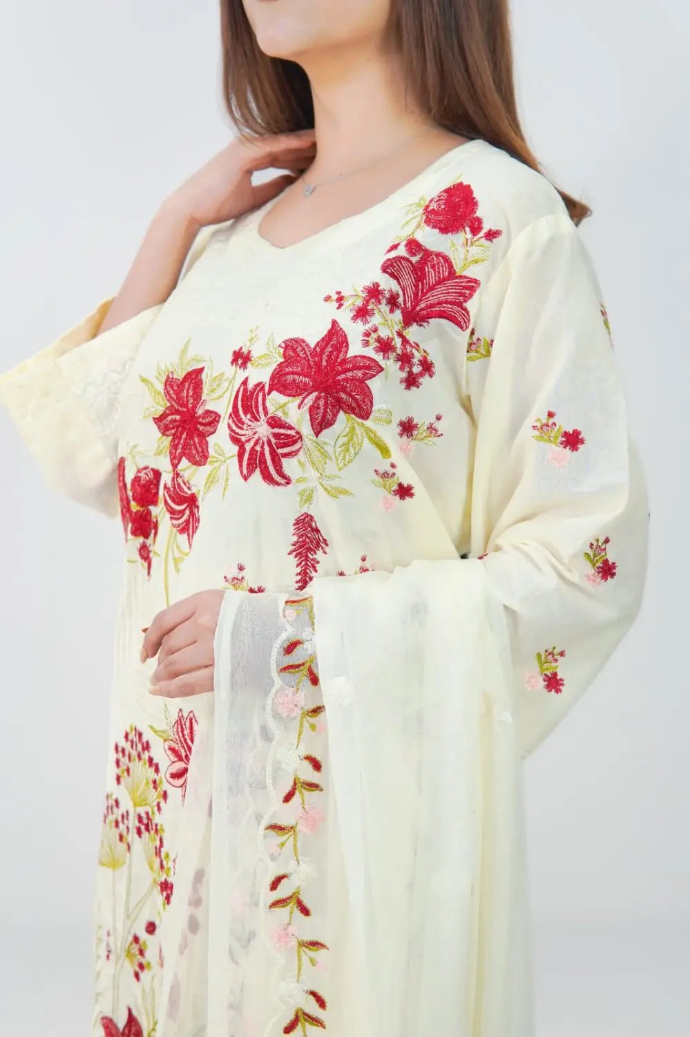 3PC Stiched Lawn Digital Print ML 007 - Mahriza