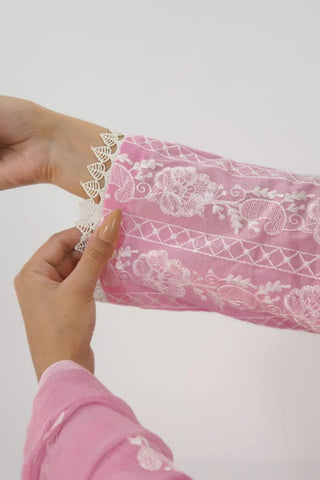 3PC Stitched Embroidered Lawn Suit. MEL - 001 - Mahriza