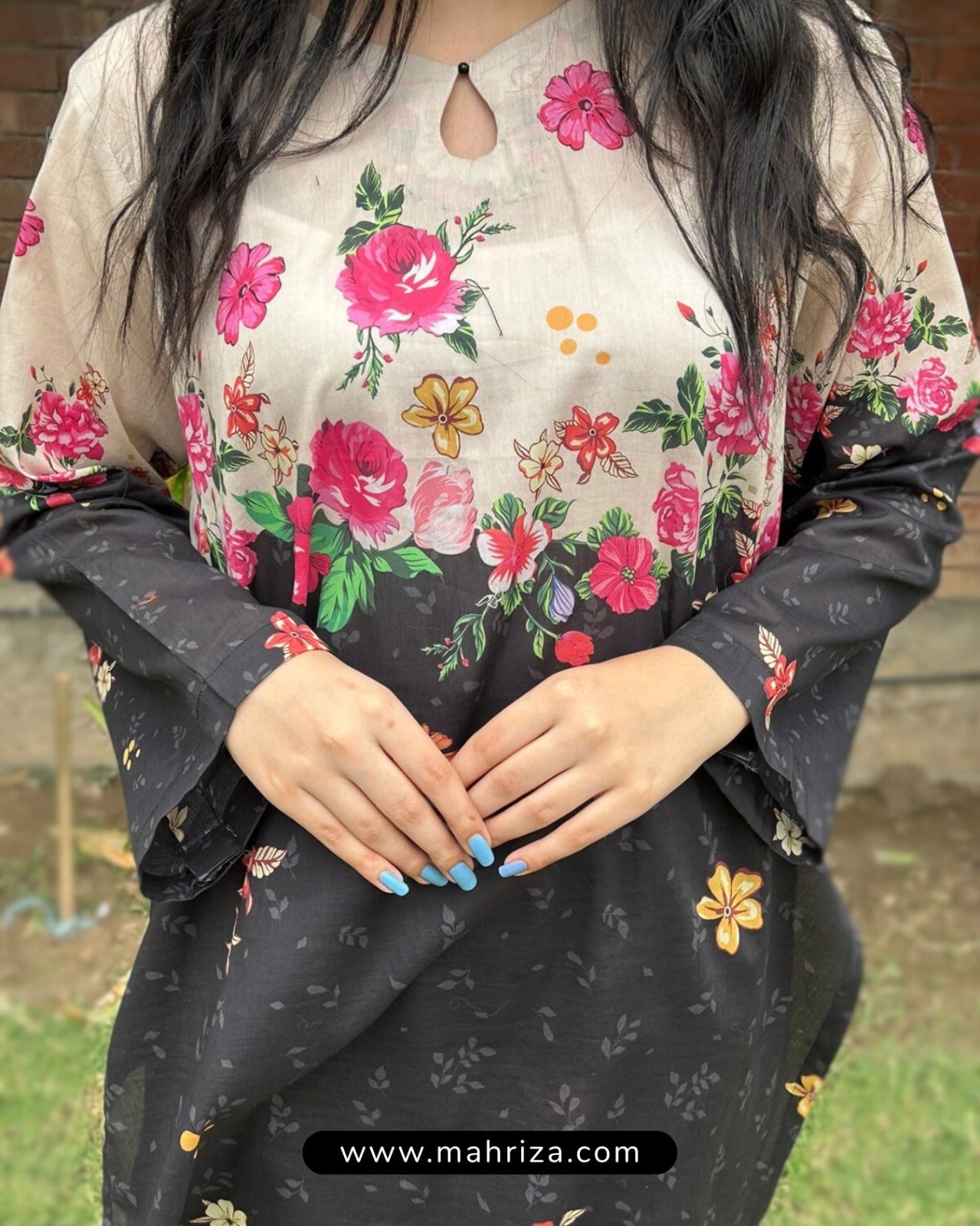 Floral Fusion 2-Piece Lawn Suit Mahriza