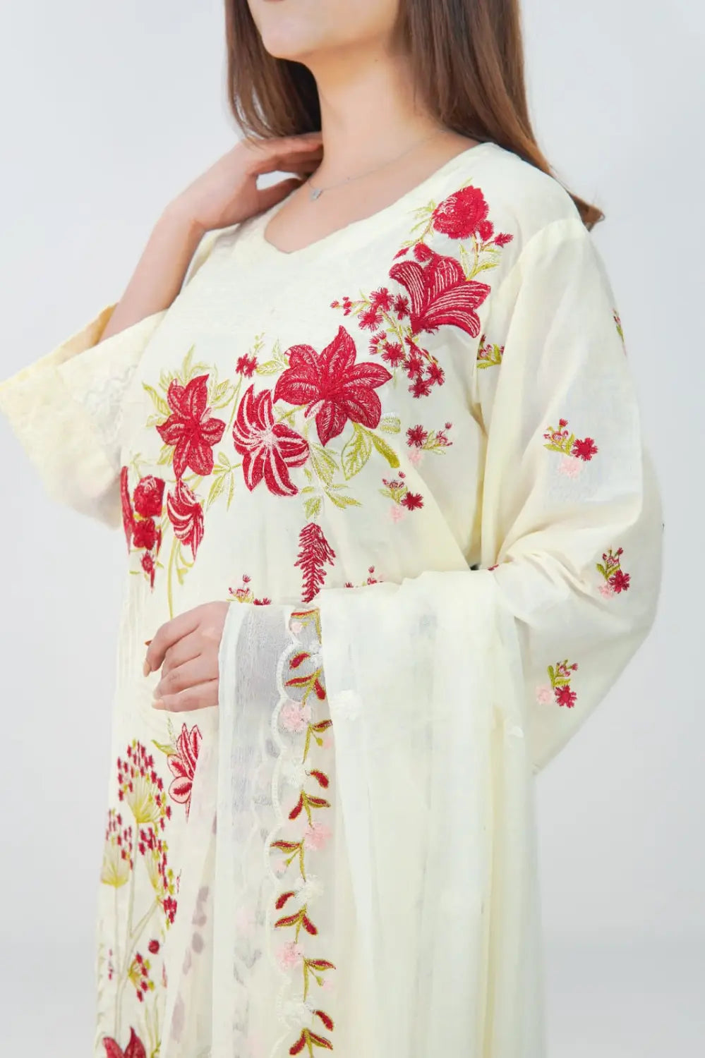 3PC Stiched Lawn Digital Print ML 007 Mahriza