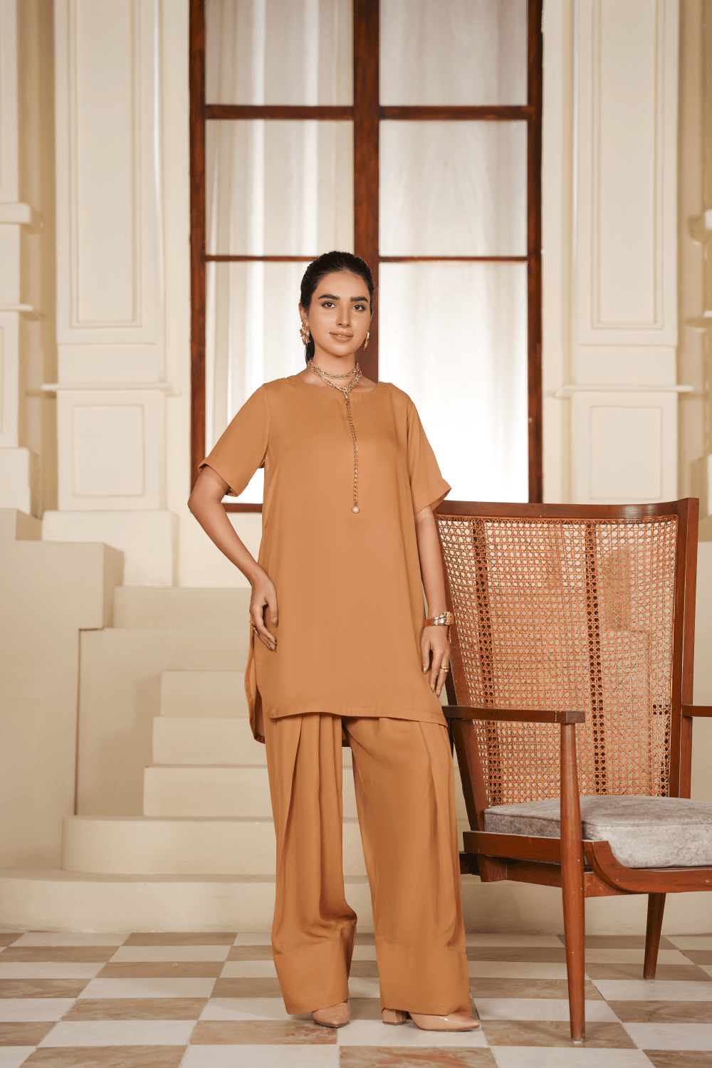 DESERT CAMEL BROWN CO-ORD SET - Mahriza