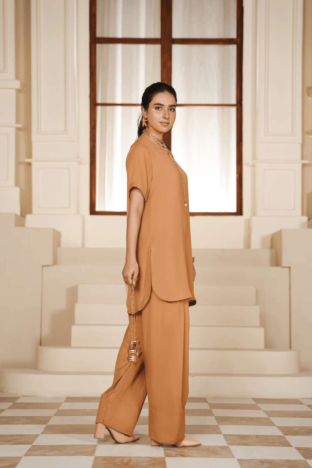 DESERT CAMEL BROWN CO-ORD SET - Mahriza
