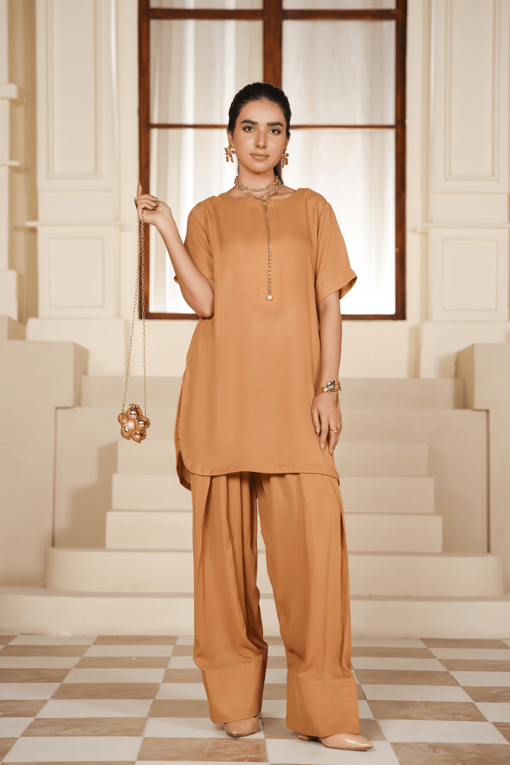 DESERT CAMEL BROWN CO-ORD SET - Mahriza