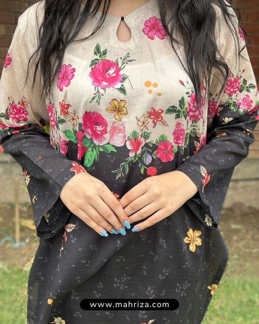 Floral Fusion 2 - Piece Lawn Suit - Mahriza