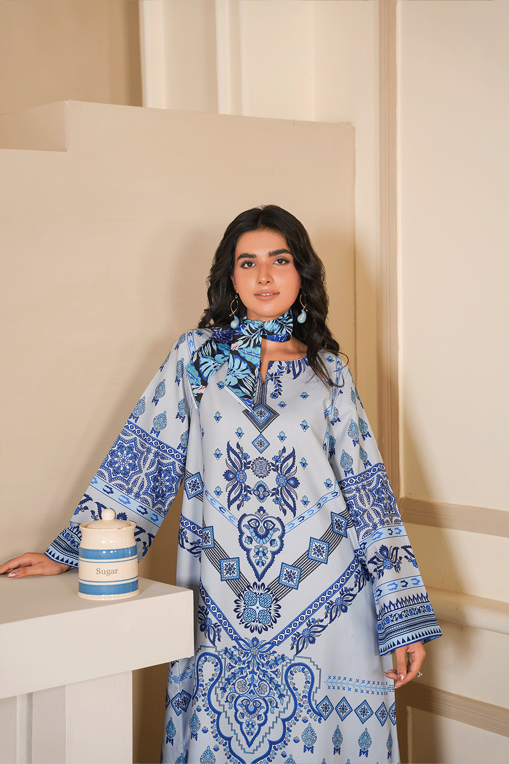 INDIGO BREEZE PRINTED CO-ORD SET - Mahriza