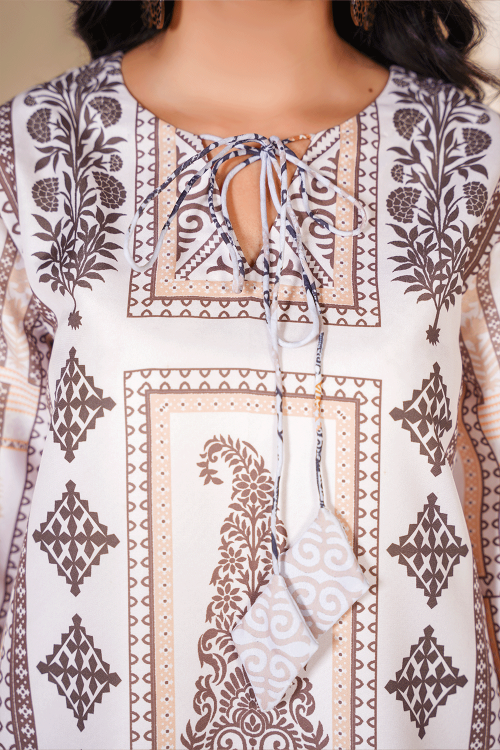 ORNATE SAND PRINTED CO-ORD SET - Mahriza