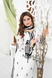 ❄️ White Smoke – Ethereal Embroidered Chiffon Dress