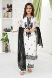 ❄️ White Smoke – Ethereal Embroidered Chiffon Dress